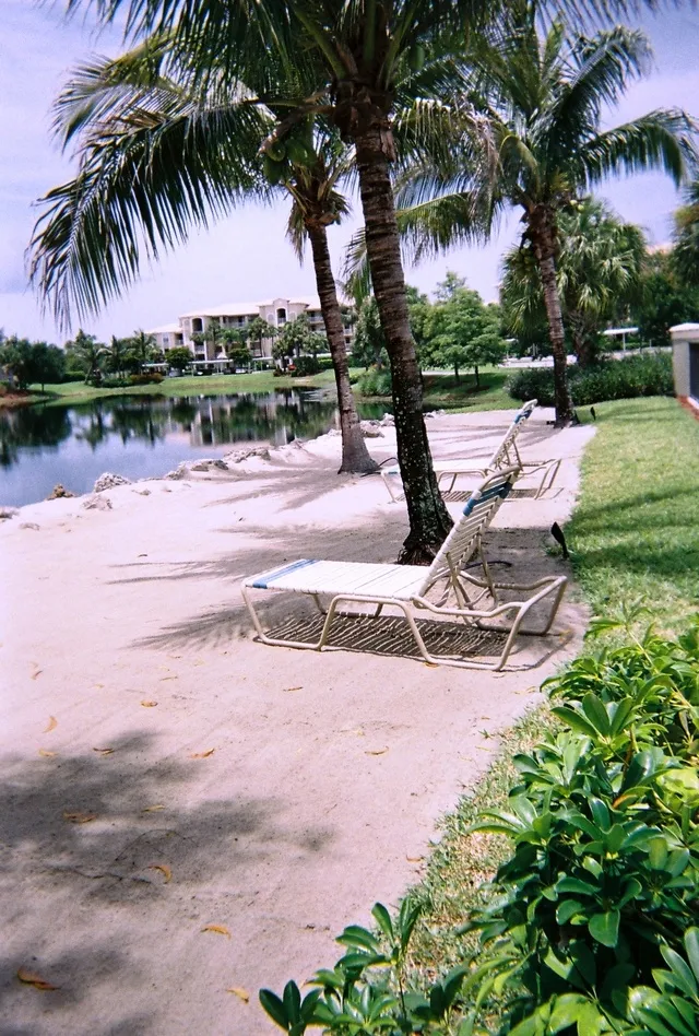 Just off the pool is a sandy beach waiting for some castle builders!