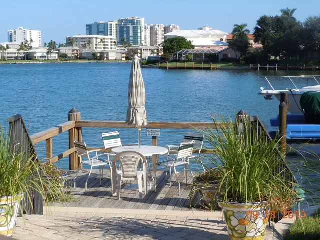 Common area on the dock.