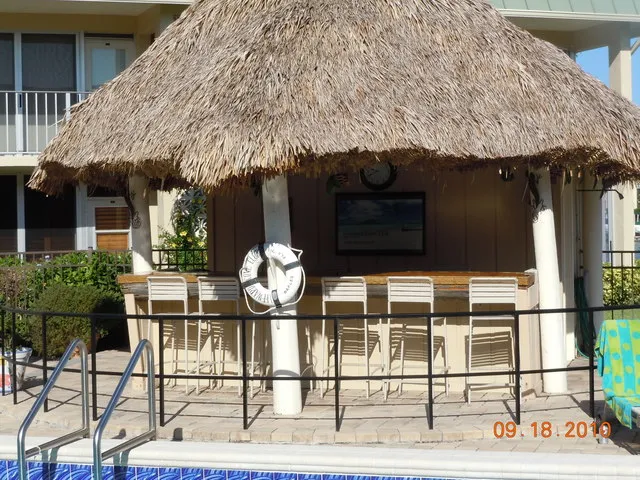 Chickee bar off the pool.