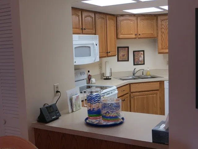 Modern kitchen with new appliances.