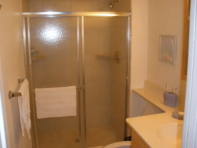 Master bath off walk-in closet and master bedroom.