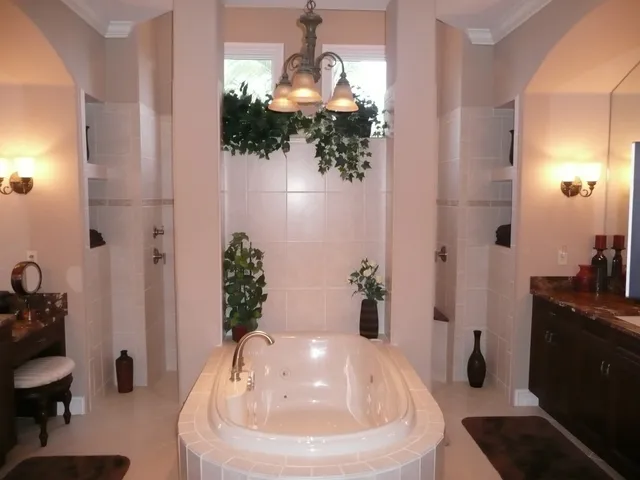 Master Bath with Walk behind Shower
