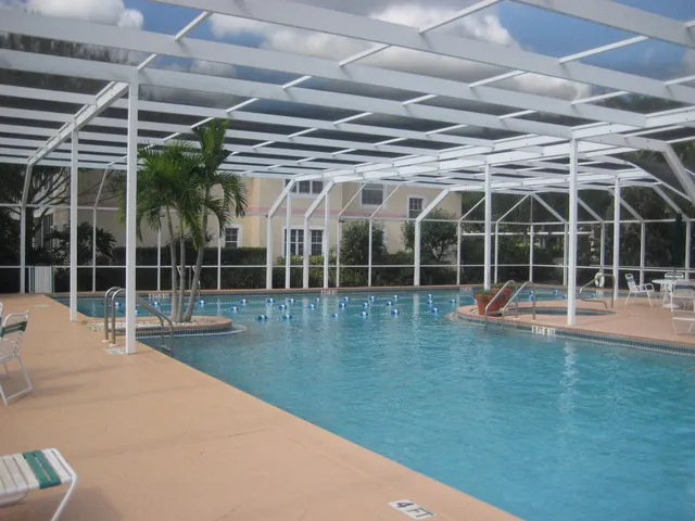 Main pool with lap lanes and spa