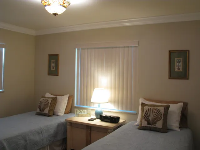 Guest bedroom with twin beds