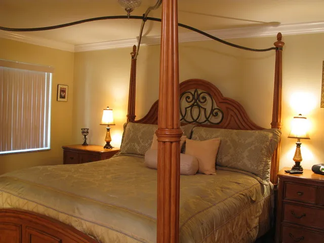 Master bedroom with king size bed