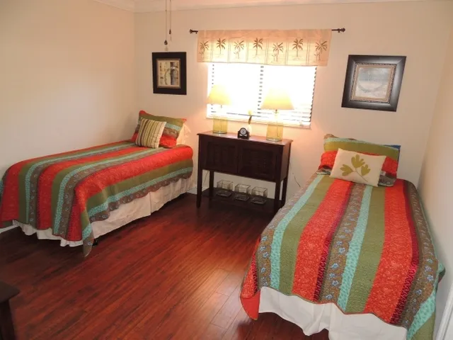 Guest room 2 has twin beds - all linens are provided