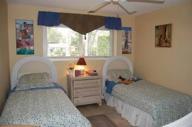 One of the comfy and quiet bedrooms