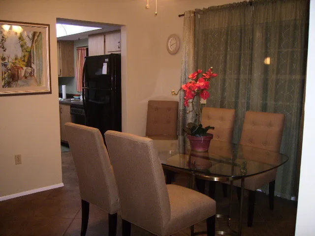 Separate dining room with seating for 6.