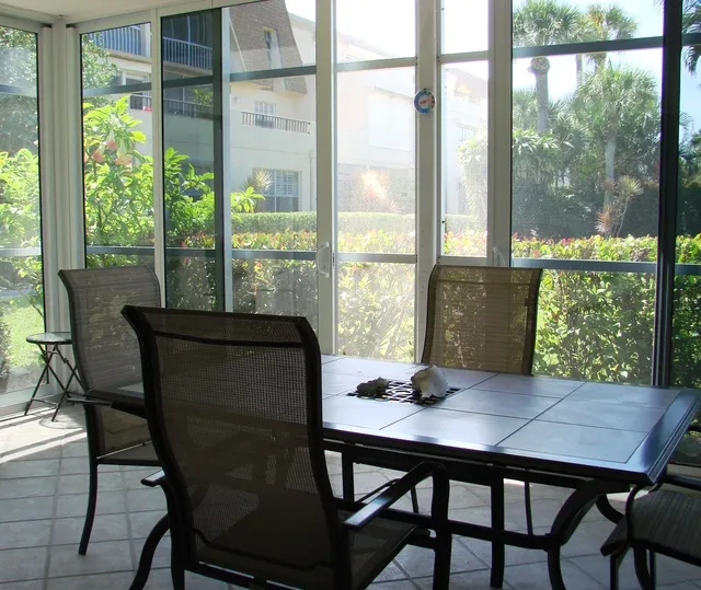 The lanai is the perfect place to relax and is only steps to the pool