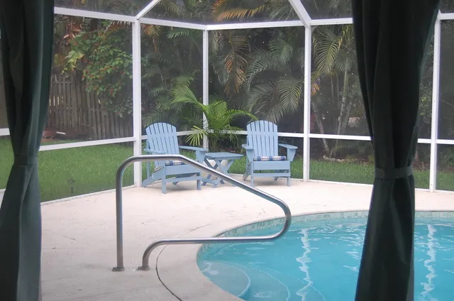Pool to the West.