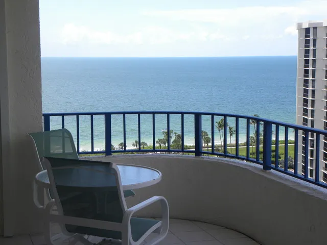 View of the Gulf of Mexico from balcony