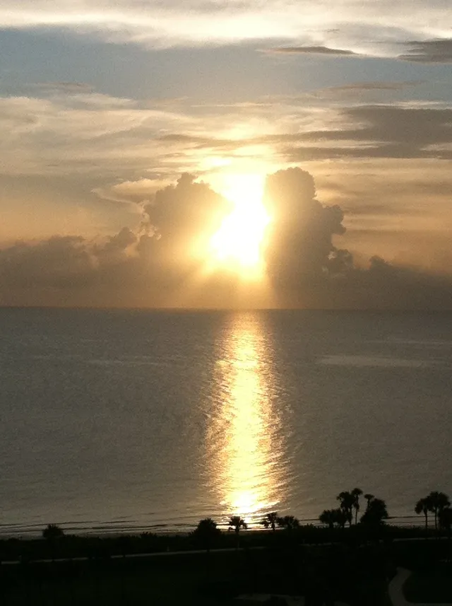 Sunset on the balcony