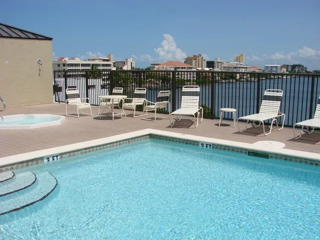 Gorgeous bay views from the 4th floor pool deck