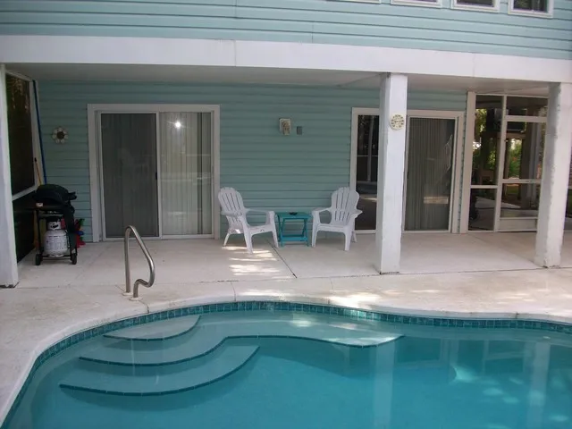 Pool sitting area