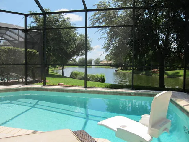Screened Heated Pool and Lake view