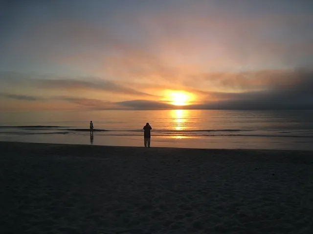 Breathtaking beach sunset 