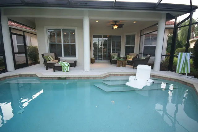 Lanai Overlooking Pool and Lake