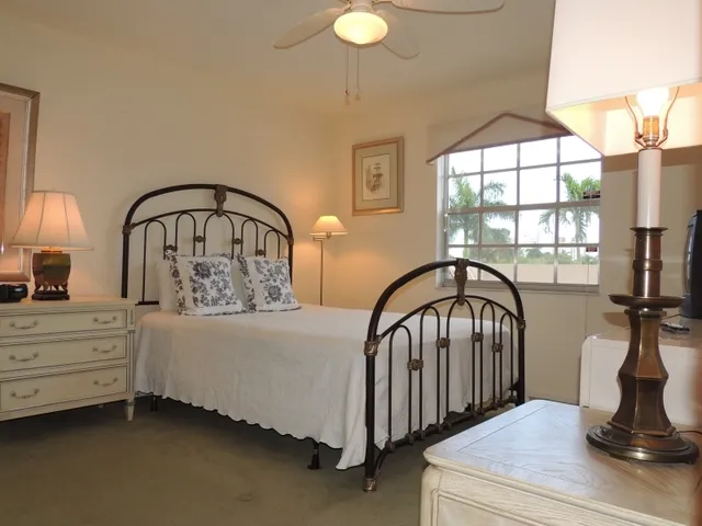 The master bedroom has a queen bed