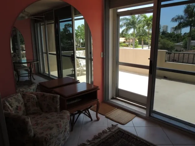 The sun room leads to the private terrace