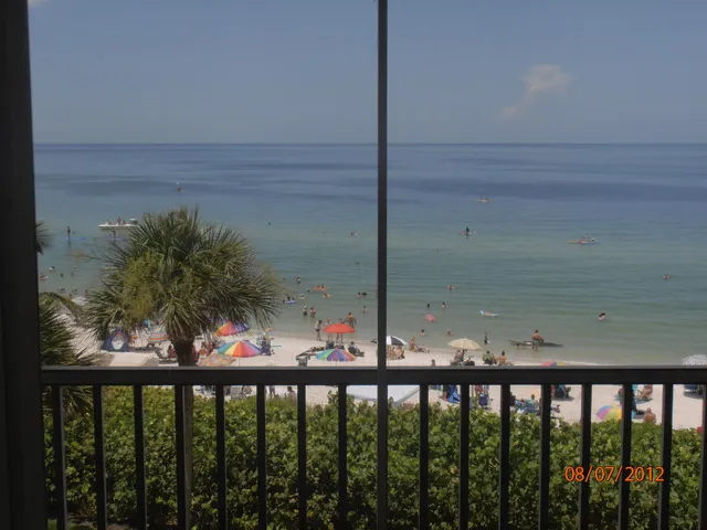beach view from our balcony