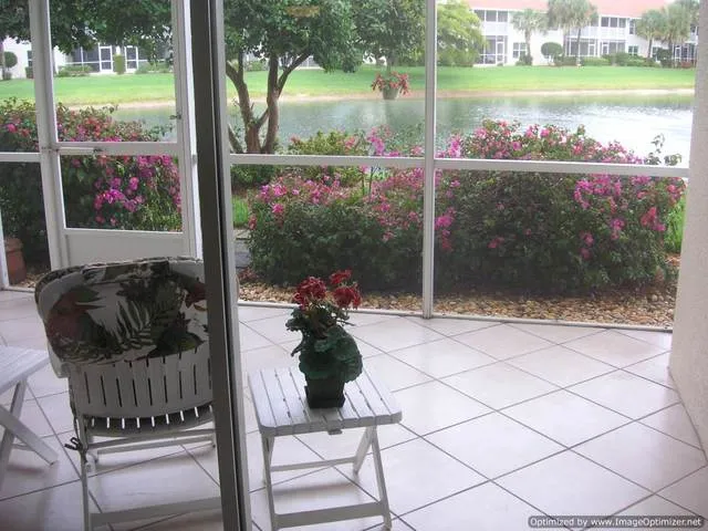 Patio overlooking lake