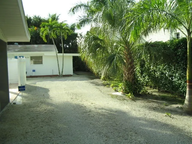 Driveway leading to guest house.