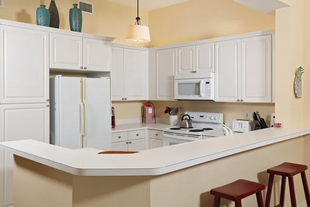 Dine at the breakfast bar or the dining area.