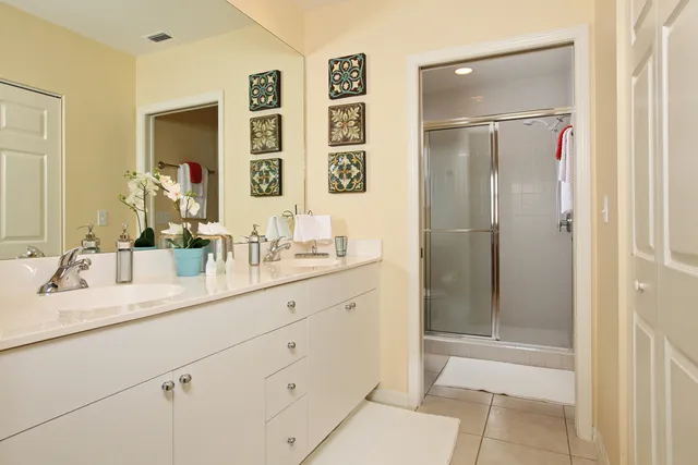 Master bath with walk-in closet.