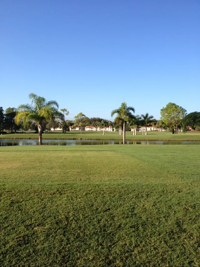 Beautiful golf course and club house.