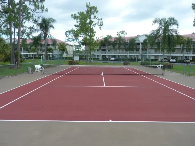Tennis courts in front of unit.
