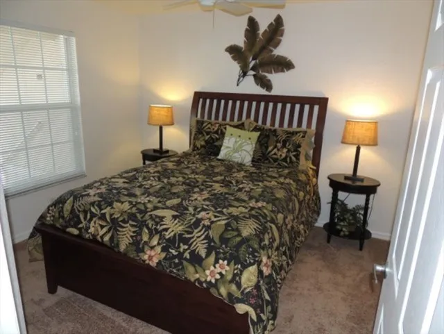 Guest room comes complete with queen bed