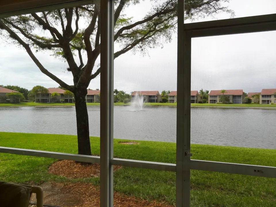 Lake view with fountain