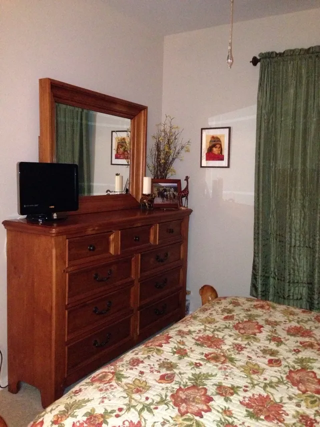 Master bedroom and large walk in closet
