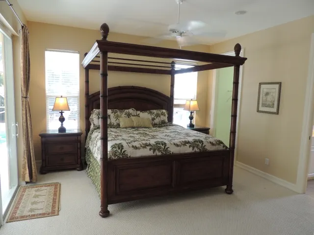 Master bedroom has a brand new king bed with private bath & walk in closet