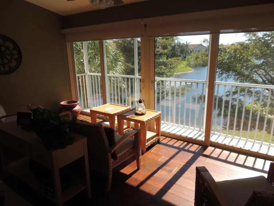 Look at the serene view and real hardwood flooring