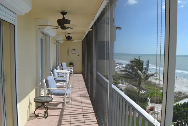 On the screened porch looking south.