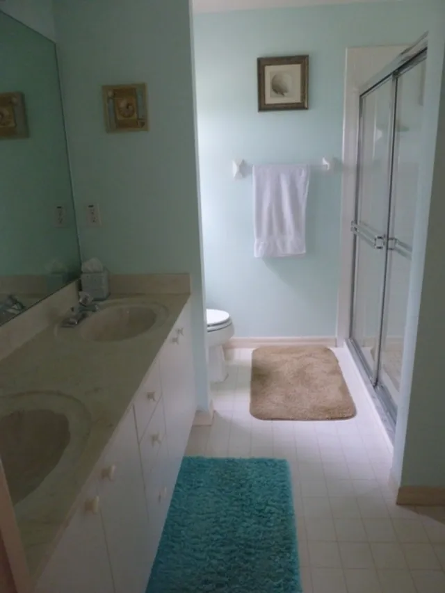 Master bathroom with walk-in shower
