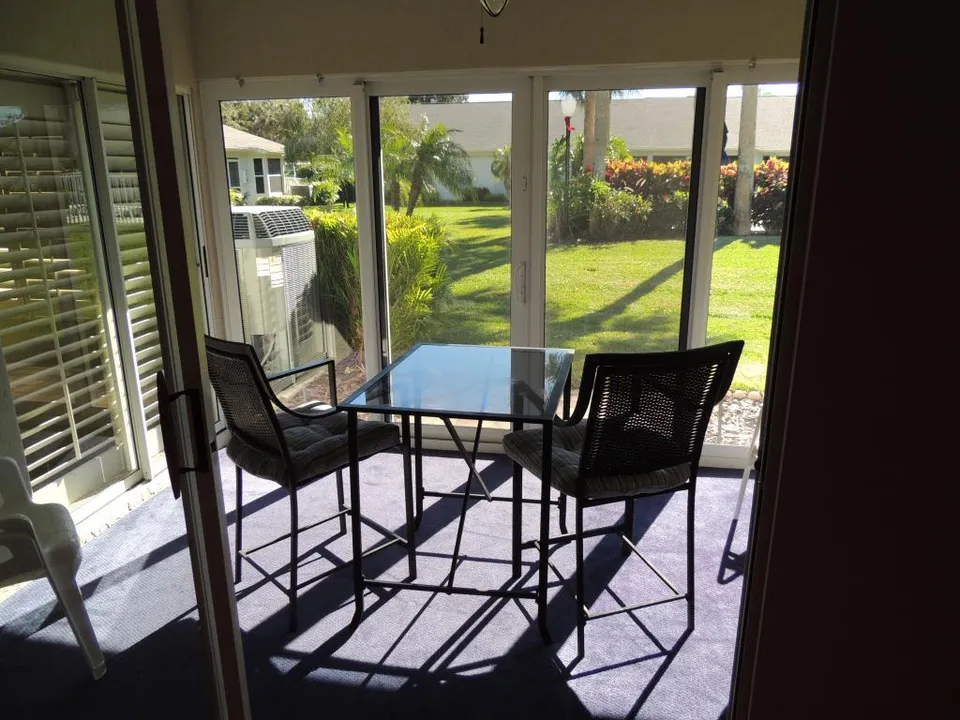 The lanai is glasses enclosed perfect to use all year in any weather