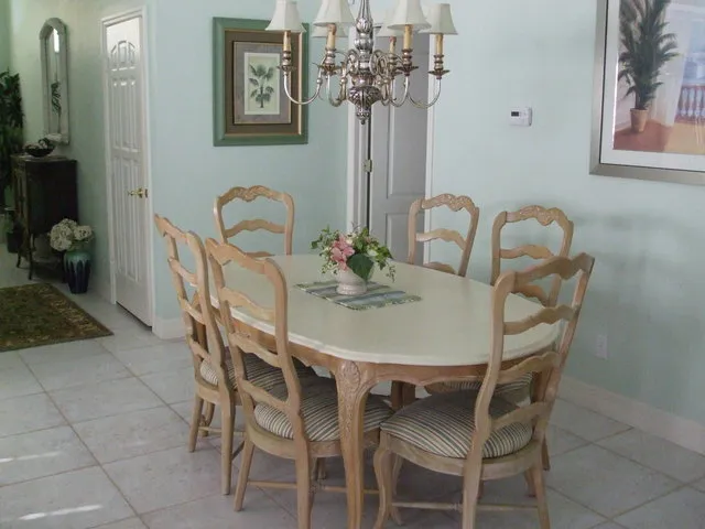 bright and airy dining area