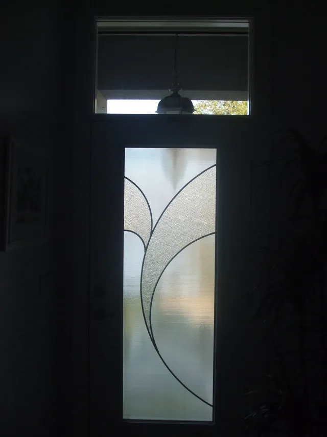 Very modern update to front door.