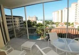 Westward facing screened lanai for view of the Gulf and beautiful sunsets.