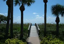 Walkway to your private beach