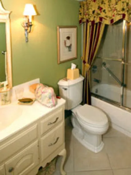 The guest shower and real bathtub area.