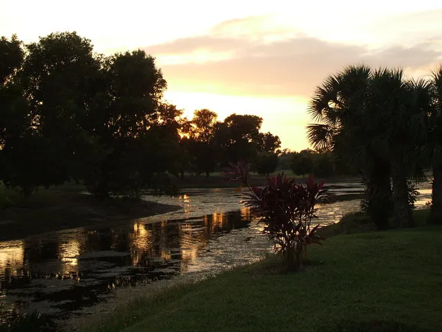 Amazing sunsets from the Condo gardens