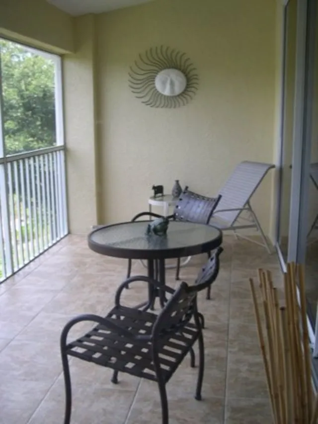 View of Lanai from Master Bedroom Sliding Glass Doors