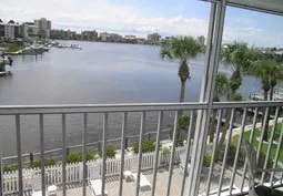 View of Vanderbilt Bay and pool from lanai