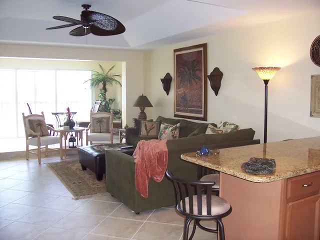 Living room overlooking Vanderbilt Bay does not include furniture