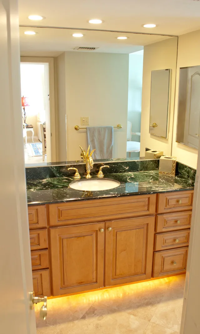 Master bathroom sink with swan faucet
