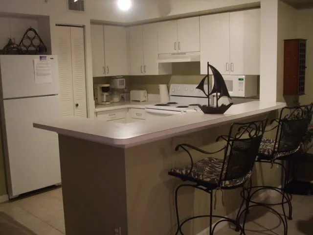 Kitchen with Dining Stools