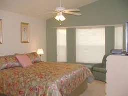 King Size Master Bed with New Kings Down Mattress.View 32in. flat screen tv